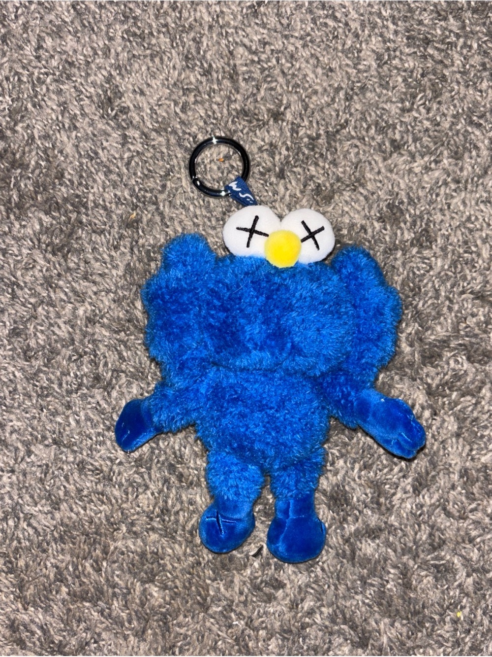 KAWS Blue Plush Character Keychain